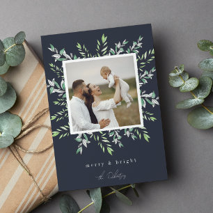 Winter Sage   Merry Christmas Holiday Photo Card