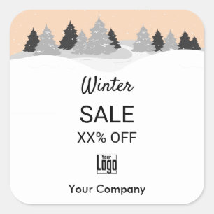 Winter Sale Announcement on Marketing Collateral Square Sticker