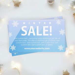 Winter Sale Business Card