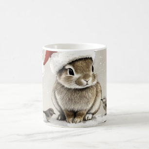 Winter Santa Bunny Wonderland Coffee Mug