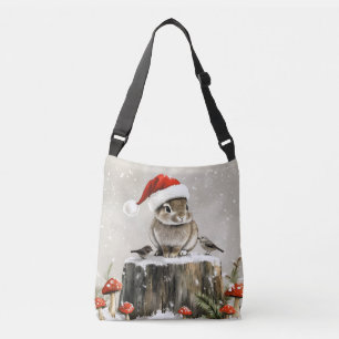 Winter Santa Bunny Wonderland Crossbody Bag