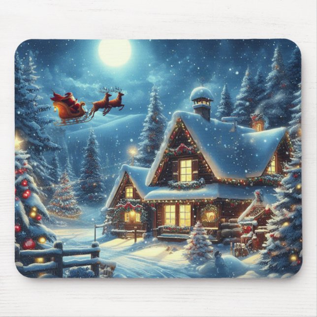 Winter/Santa/Christmas/Snow Mouse Pad (Front)