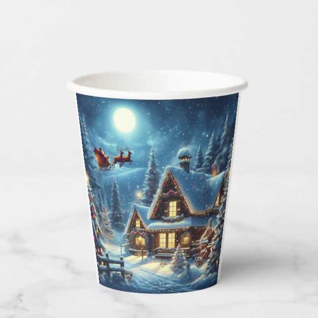 Winter/Santa/Christmas/Snow Paper Cups (Front)