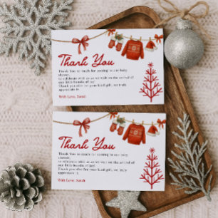 Winter Santa Thank You Card