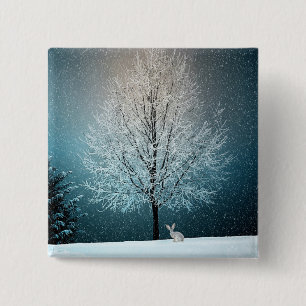 Winter Scene 15 Cm Square Badge