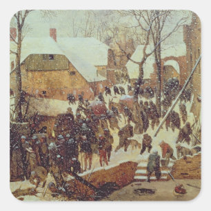 Winter Scene, 16th century Square Sticker