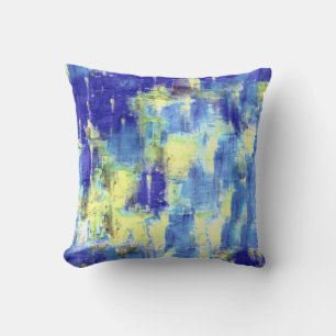 Winter Scene 2. Abstract Painting Fine Art Cushion