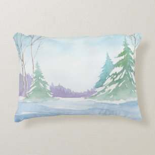 Winter Scene 3, double-sided print Decorative Cushion