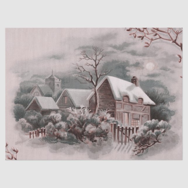 winter scene A Tissue Paper (Front)