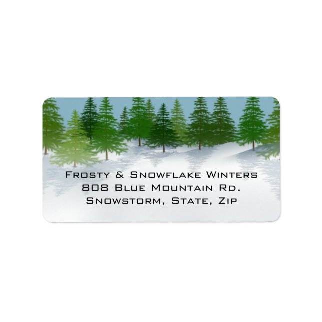 Winter scene address labels (Front)