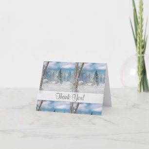 Winter Scene All Occasion Thank You Note
