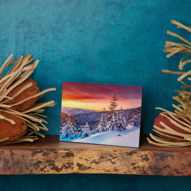 Winter Scene Art Decor Plaque (Side)