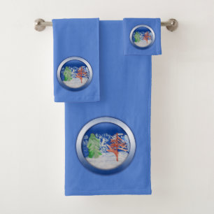Winter Scene Bath Towel Set