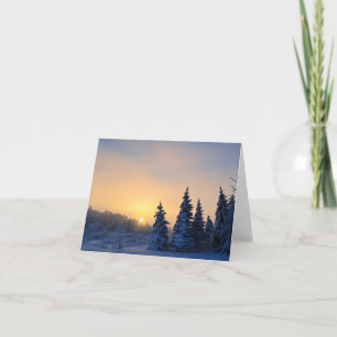 Winter scene blank notecard