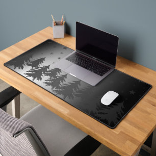 Winter Scene, Christmas night, Night star sky Desk Mat