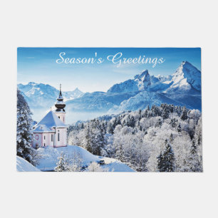 Winter scene custom  doormat