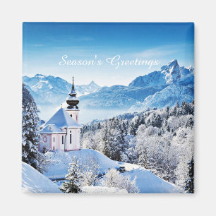Winter scene custom magnet