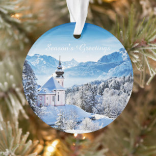 Winter scene custom ornament