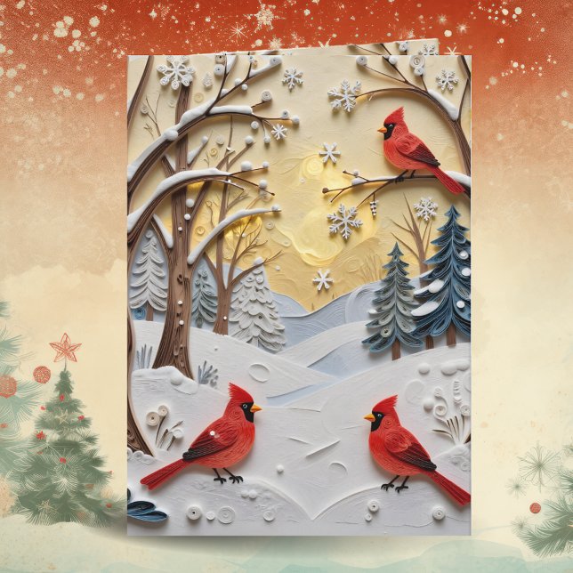 Winter Scene | Enchanted Forest & Cardinals Card (Creator Uploaded)
