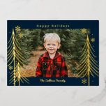 Winter Scene Foil Holiday Card Christmas Card<br><div class="desc">Celebrate the graduate in your life in style! Designed by Berry Berry Sweet (www.berryberrysweet.com). Visit our website for modern and stylish invitations,  announcements,  and personalised gifts.</div>