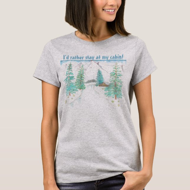 Winter Scene Grey Women's T-Shirt (Front)