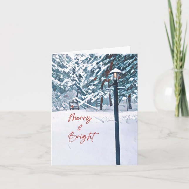 Winter Scene Holiday Card (Front)