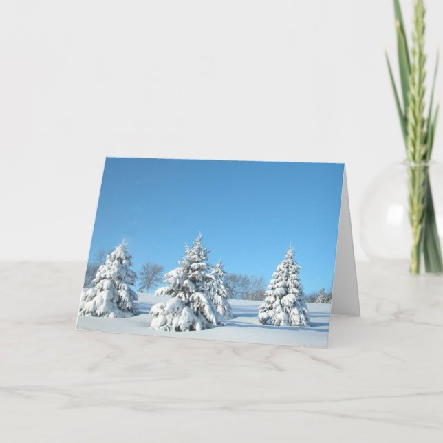 Winter Scene Holiday Card (Front)