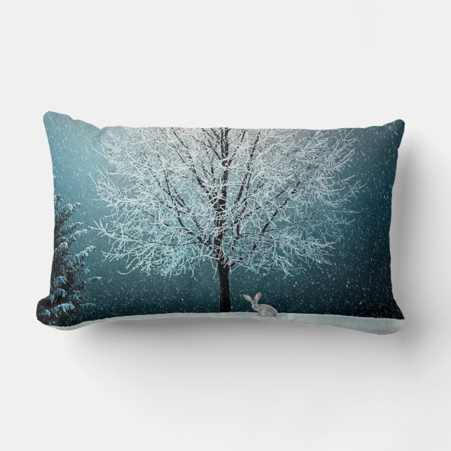 Winter Scene Lumbar Cushion (Front)