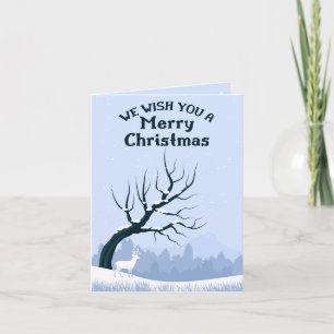Winter Scene Merry Christmas Card