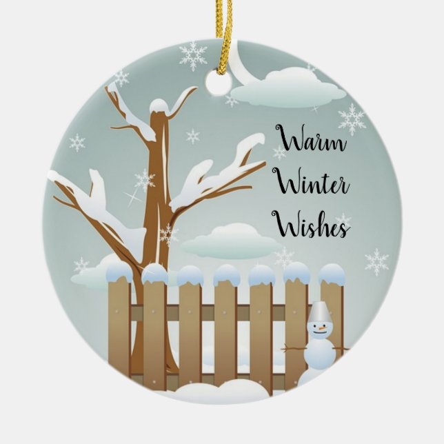 Winter Scene Ornament (Front)