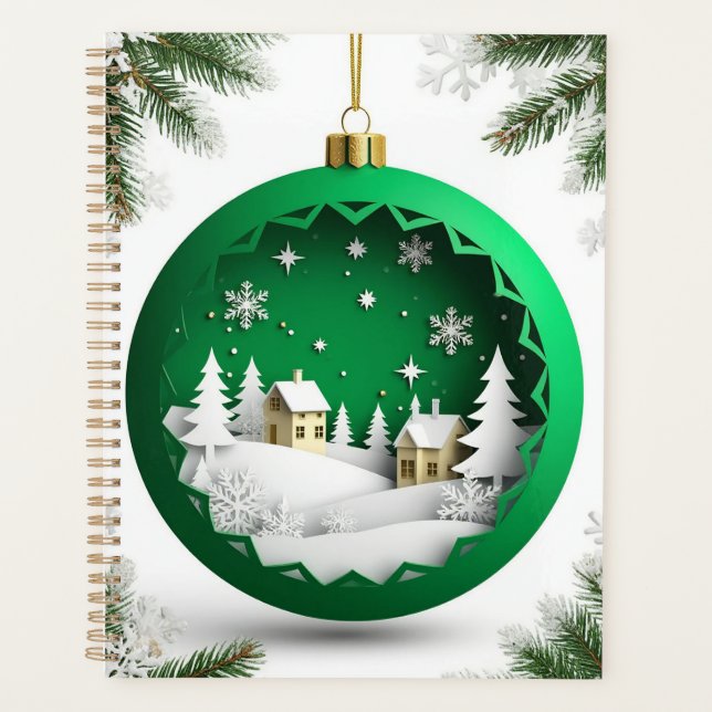 🎁Winter Scene Ornament Christmas Planner Gift ✨ (Front)
