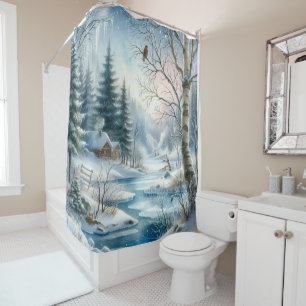 Winter Scene Shower Curtain