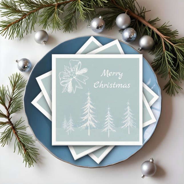 Winter Scene Snowy Forest Christmas  Napkin (Creator Uploaded)
