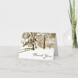 Winter Scene Thank You Card