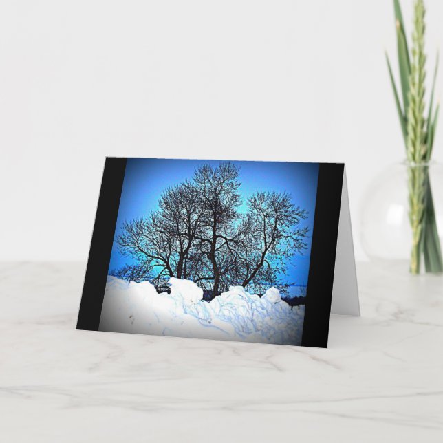 Winter Scene Thinking Of You Card (Front)