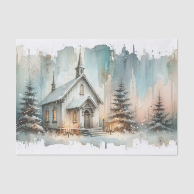 Winter Scene Tissue Paper (Front)