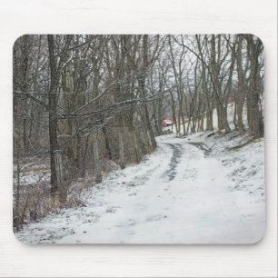 Winter scene Where the road may take you Mouse Pad