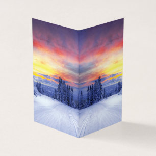 Winter scenery business card