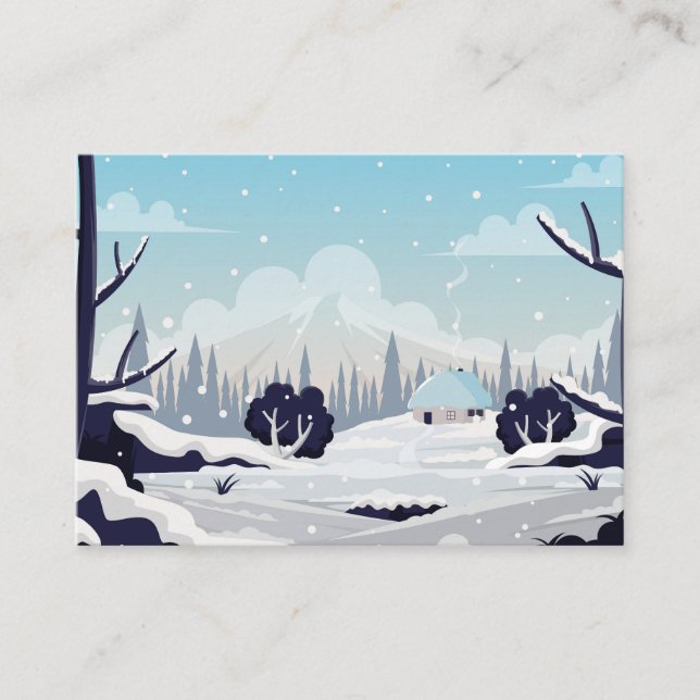 Winter Scenery Business Card (Front)