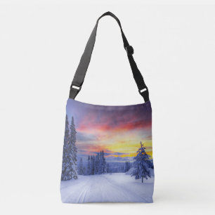 Winter scenery   crossbody bag