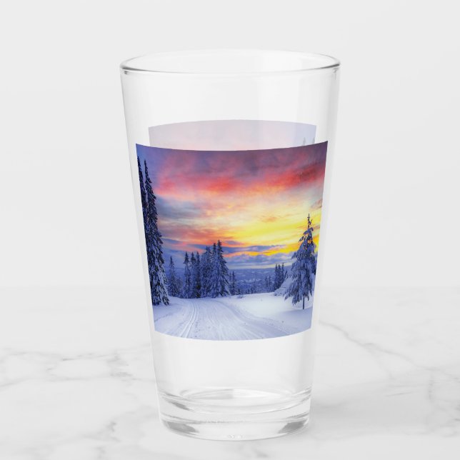 Winter scenery   glass (Front)