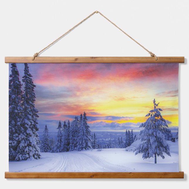 Winter scenery  hanging tapestry (Front)