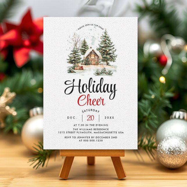 Winter scenery holiday cheer Christmas invitation  (Creator Uploaded)