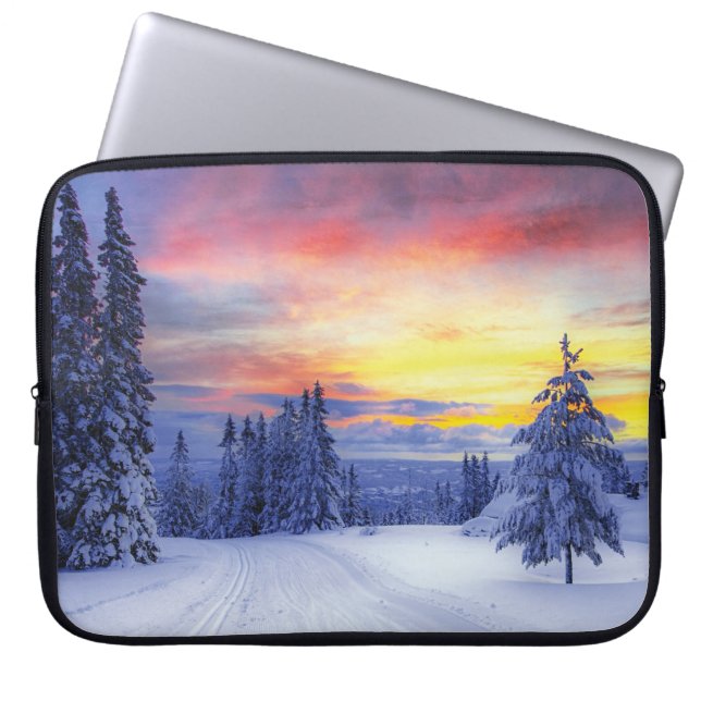 Winter scenery laptop sleeve (Front)