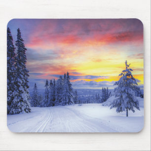 Winter scenery  mouse pad