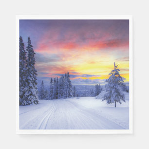 Winter scenery   napkin