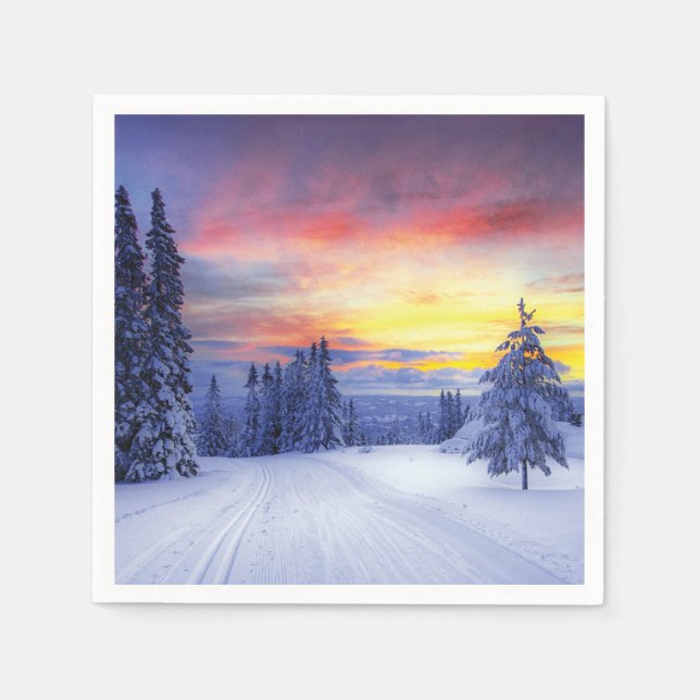 Winter scenery   napkin (Front)