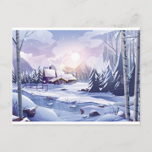 WINTER SCENERY Postcard (Front)