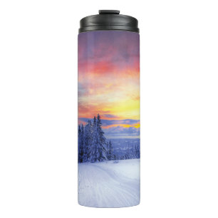 Winter scenery thermal tumbler