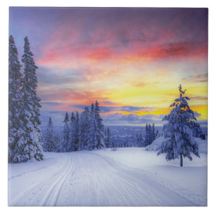 Winter scenery   tile
